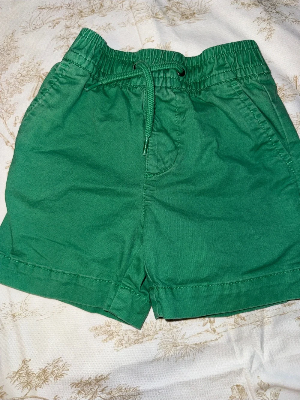 Baby BoyGreen Elastic Waist Shorts